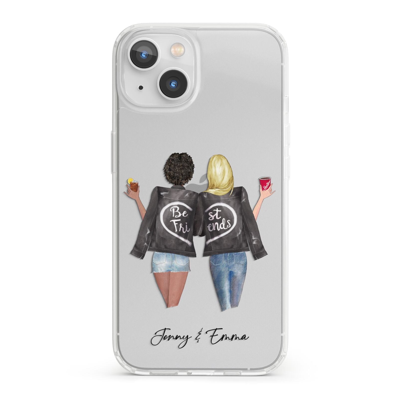 Best Friends iPhone 13 Clear Bumper Case