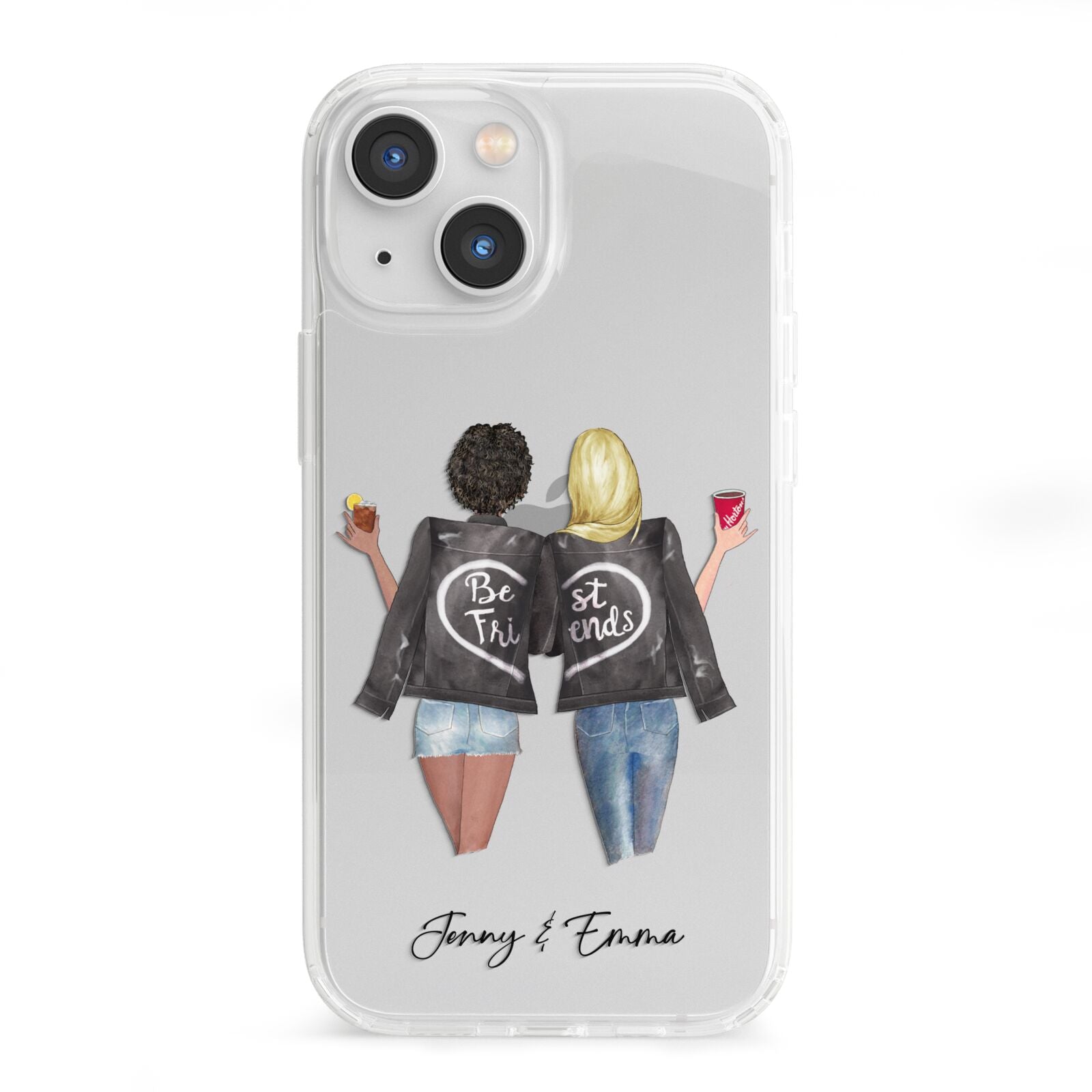 Best Friends iPhone 13 Mini Clear Bumper Case