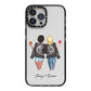 Best Friends iPhone 13 Pro Max Black Impact Case on Silver phone