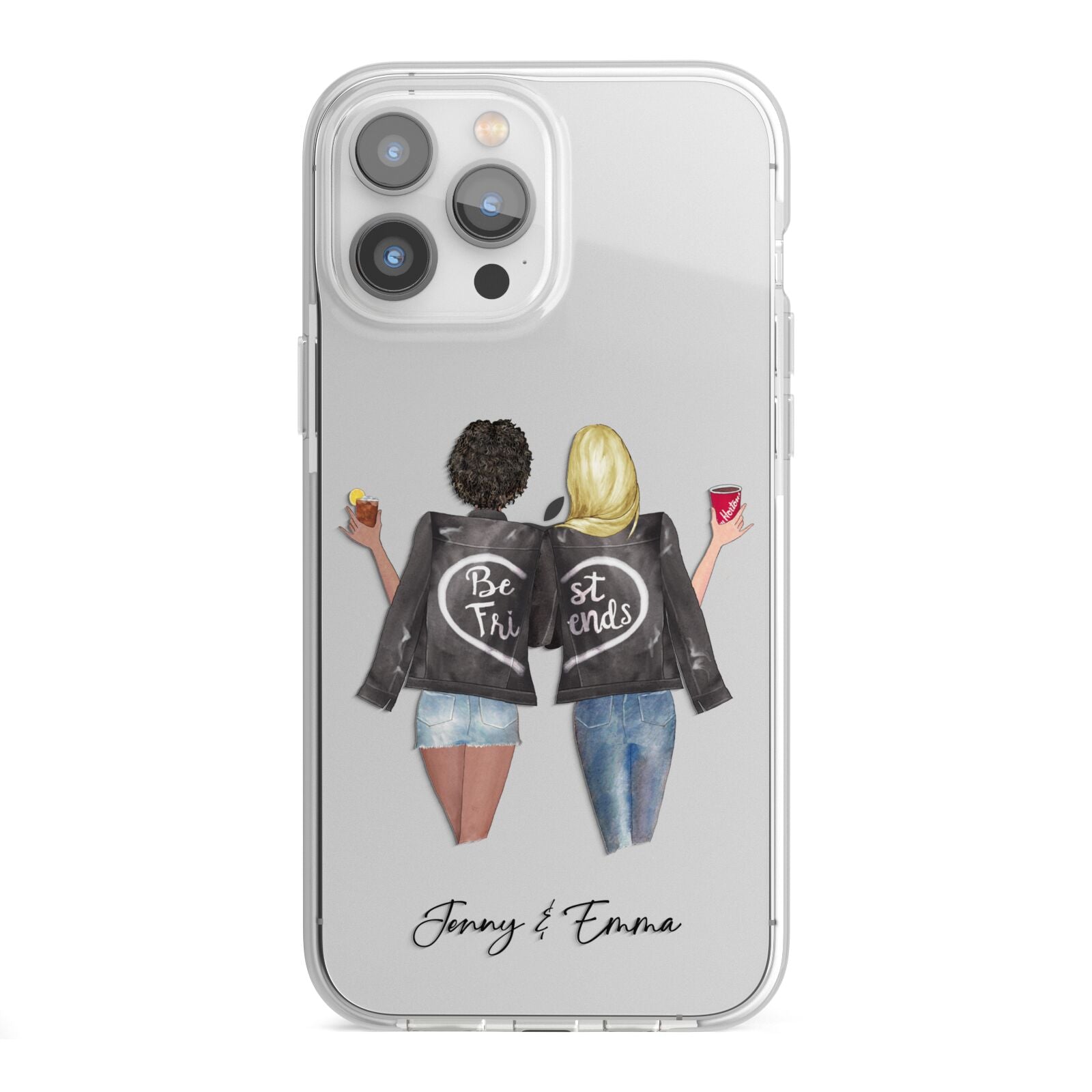 Best Friends iPhone 13 Pro Max TPU Impact Case with White Edges