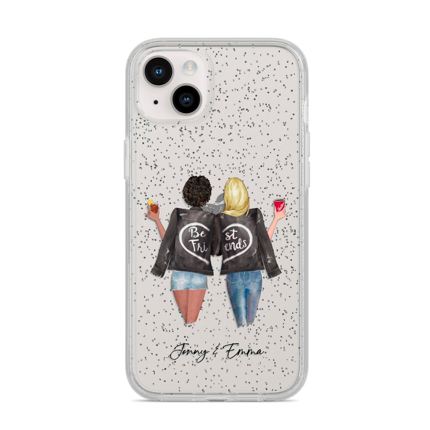 Best Friends iPhone 14 Plus Glitter Tough Case Starlight