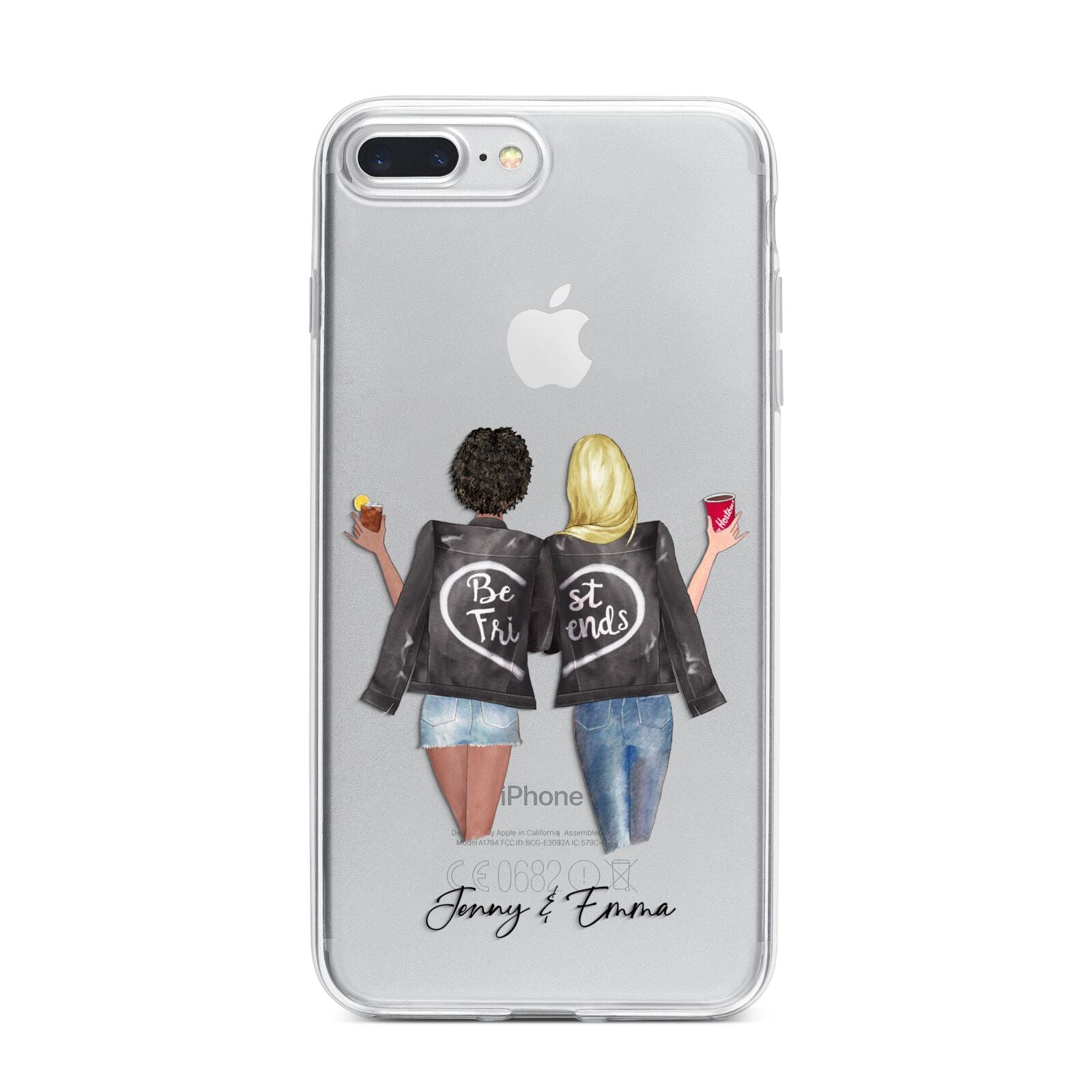 Best Friends iPhone 7 Plus Bumper Case on Silver iPhone