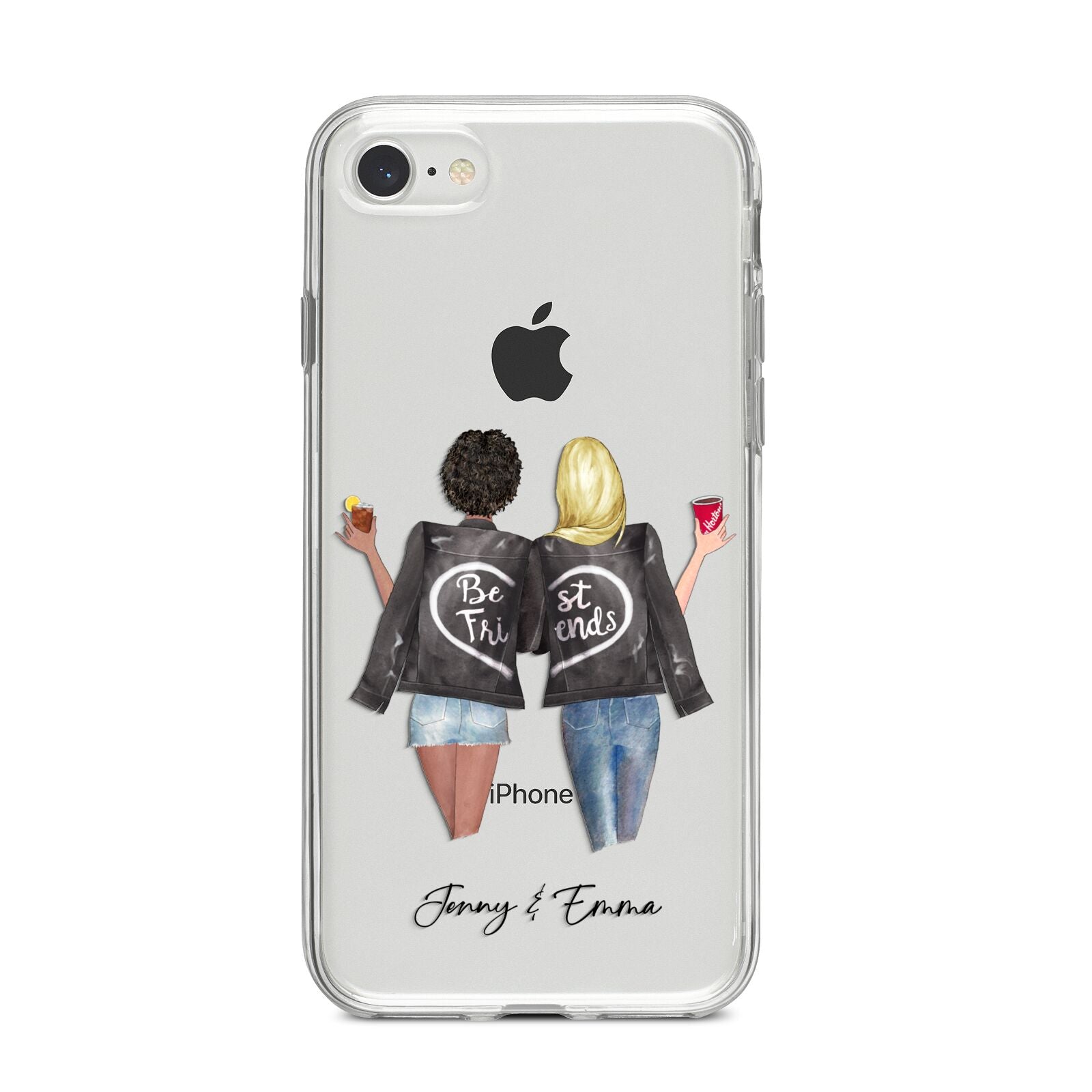 Best Friends iPhone 8 Bumper Case on Silver iPhone