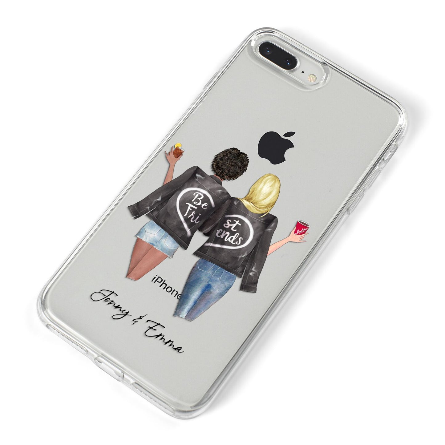 Best Friends iPhone 8 Plus Bumper Case on Silver iPhone Alternative Image