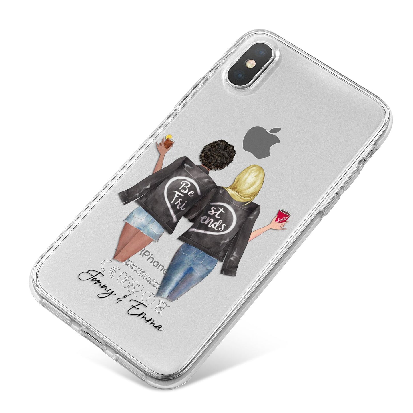 Best Friends iPhone X Bumper Case on Silver iPhone