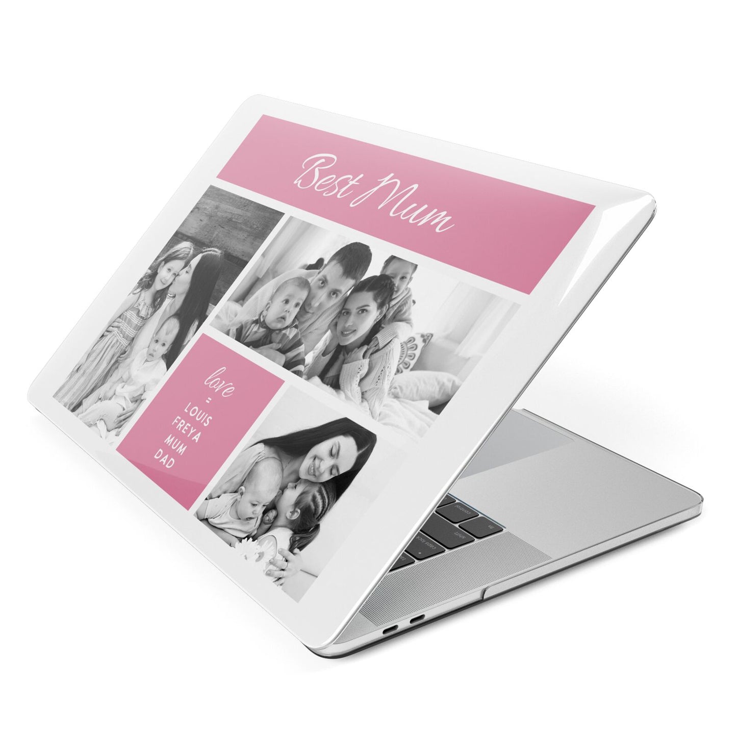 Best Mum Photo Collage Personalised Apple MacBook Case Side View