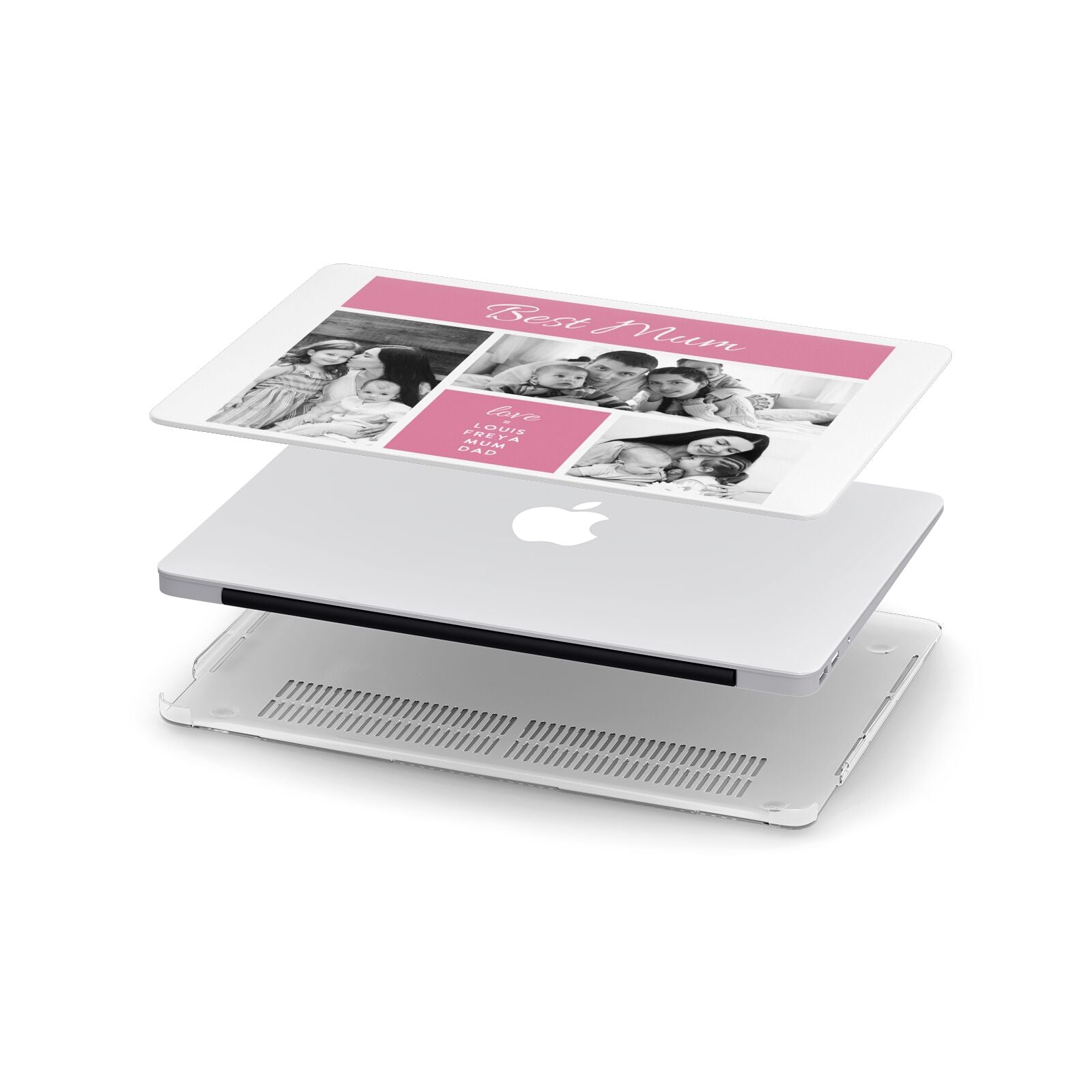 Best Mum Photo Collage Personalised Apple MacBook Case in Detail