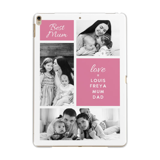 Best Mum Photo Collage Personalised Apple iPad Gold Case