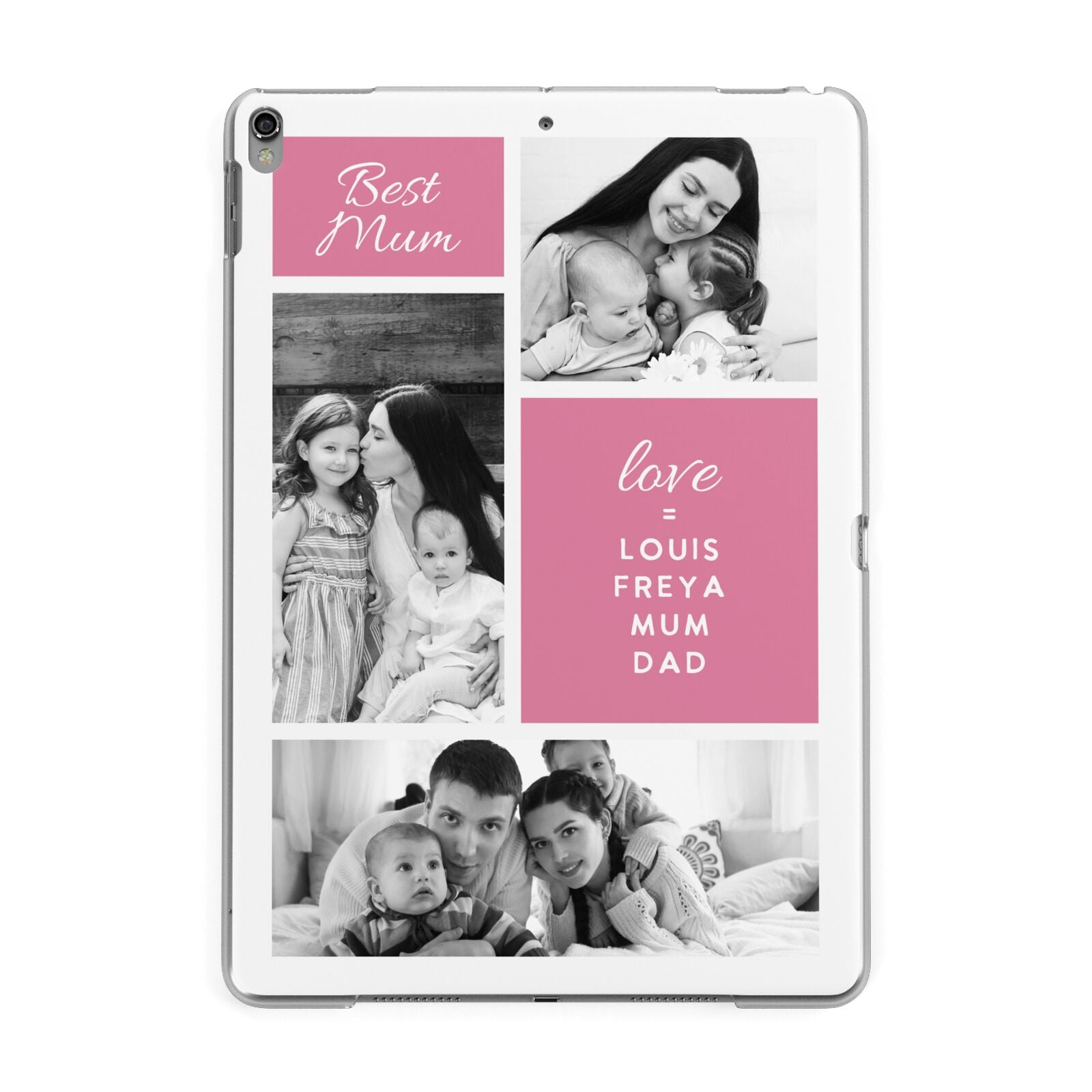 Best Mum Photo Collage Personalised Apple iPad Grey Case
