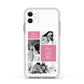 Best Mum Photo Collage Personalised Apple iPhone 11 in White with White Impact Case