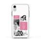 Best Mum Photo Collage Personalised Apple iPhone XR Impact Case White Edge on Silver Phone