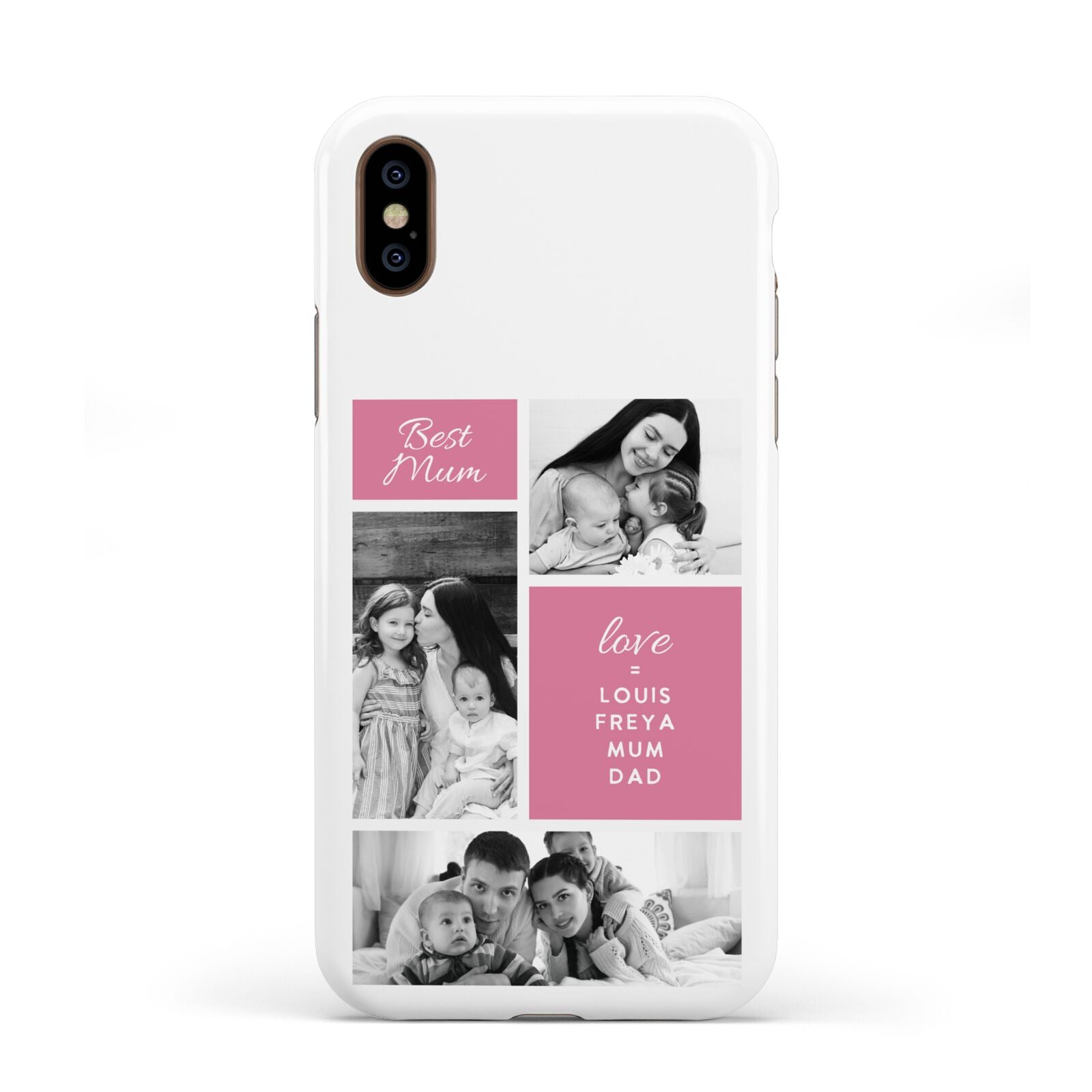 Best Mum Photo Collage Personalised Apple iPhone XS 3D Tough