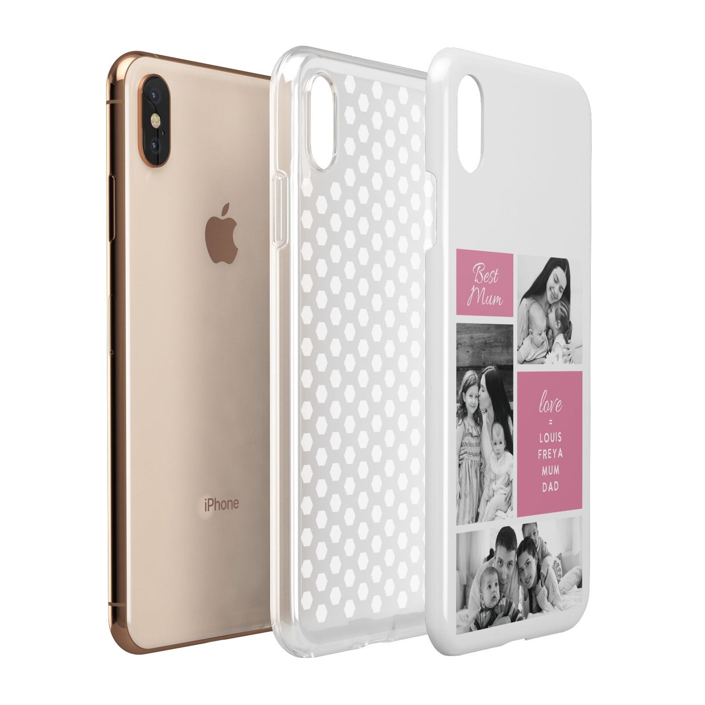Best Mum Photo Collage Personalised Apple iPhone Xs Max 3D Tough Case Expanded View