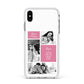 Best Mum Photo Collage Personalised Apple iPhone Xs Max Impact Case White Edge on Silver Phone