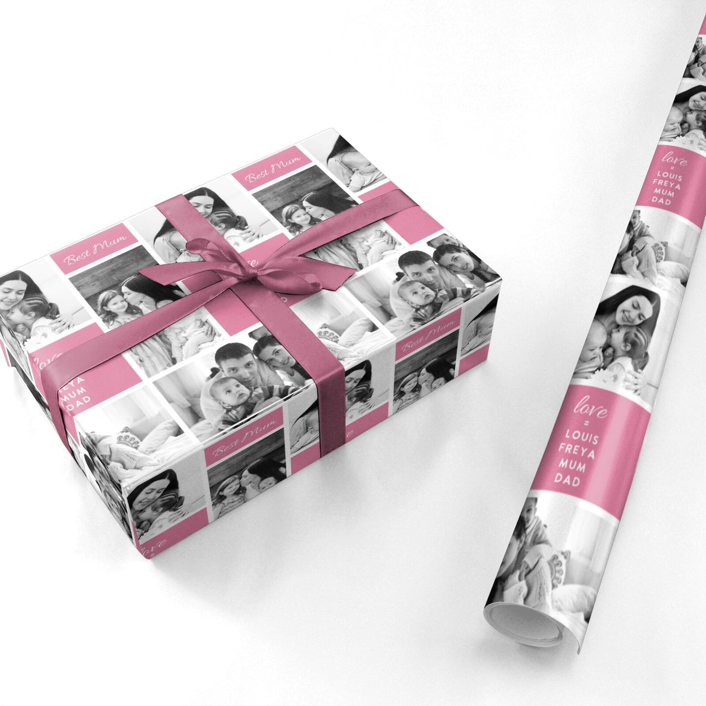 Best Mum Photo Collage Personalised Personalised Wrapping Paper