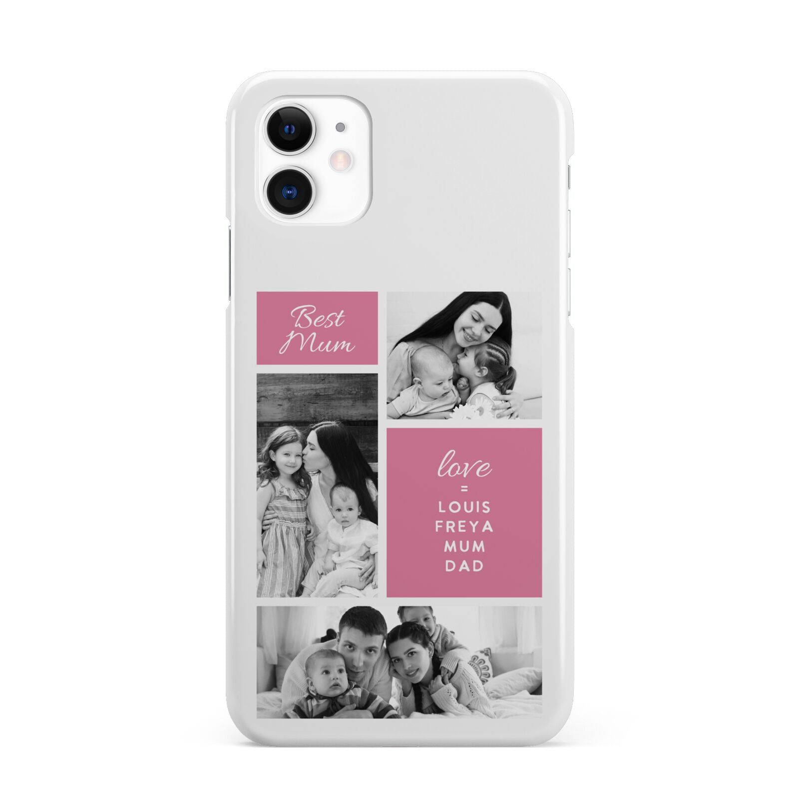 Best Mum Photo Collage Personalised iPhone 11 3D Snap Case