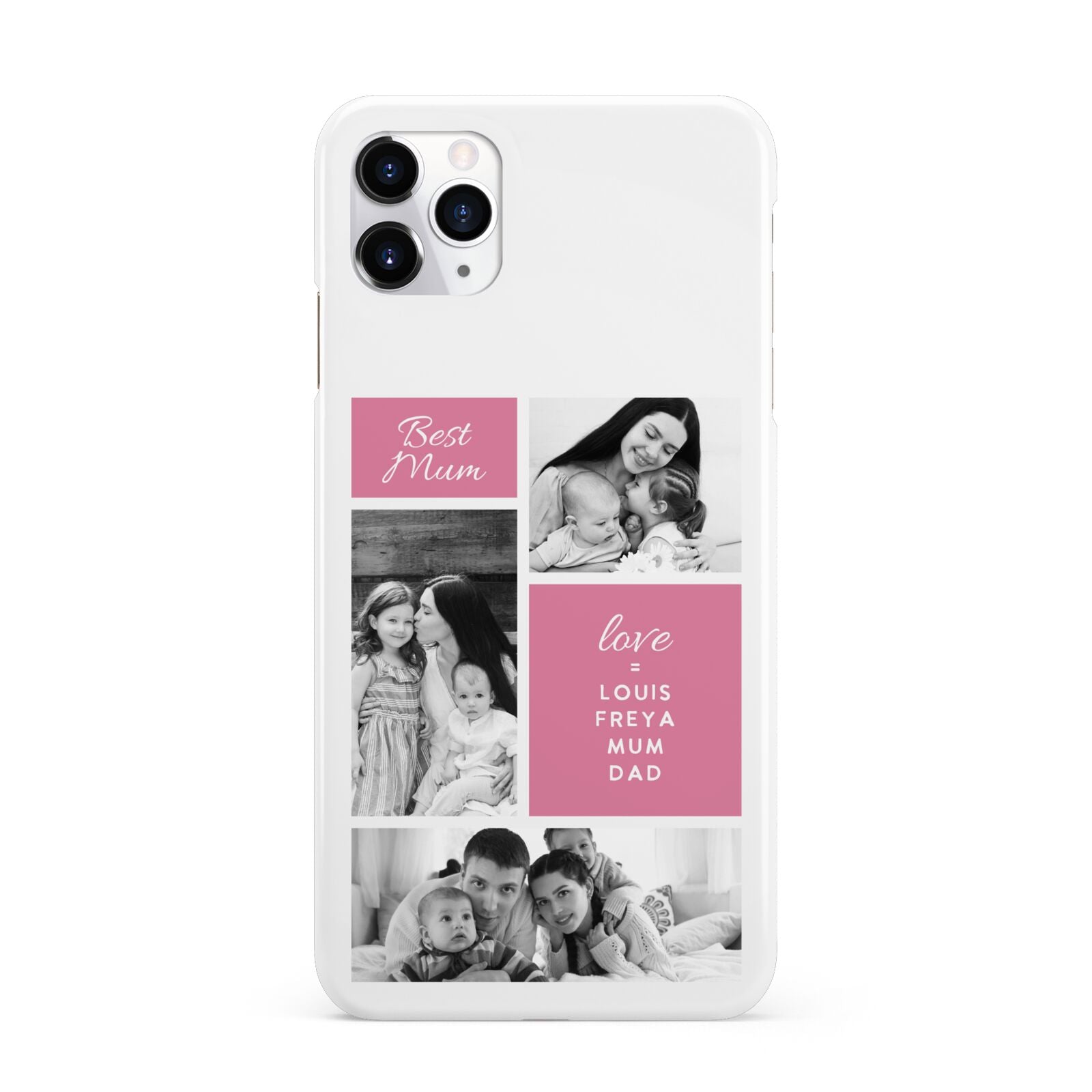 Best Mum Photo Collage Personalised iPhone 11 Pro Max 3D Snap Case