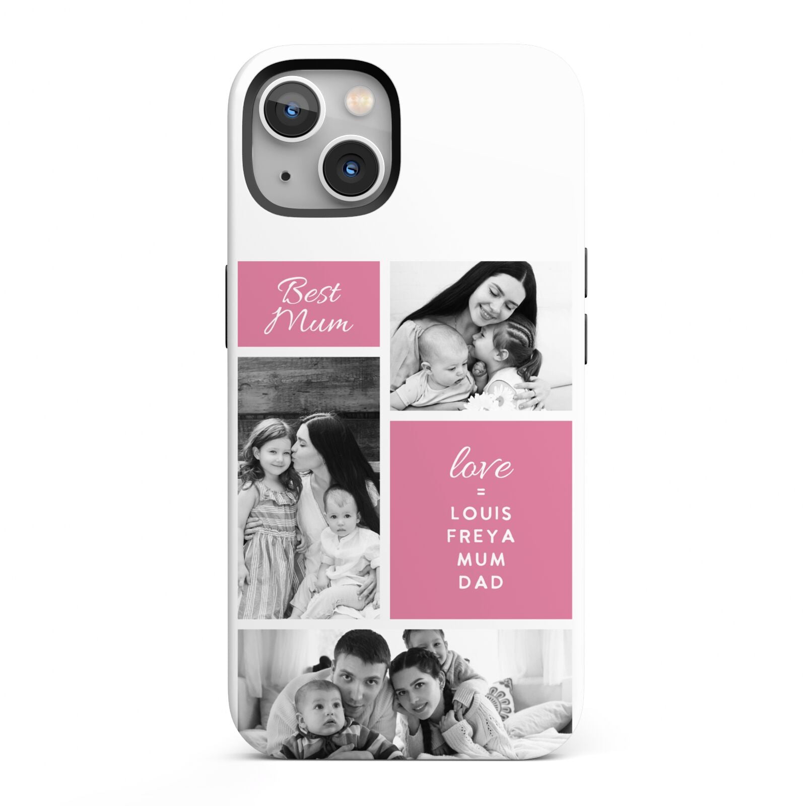 Best Mum Photo Collage Personalised iPhone 13 Full Wrap 3D Tough Case