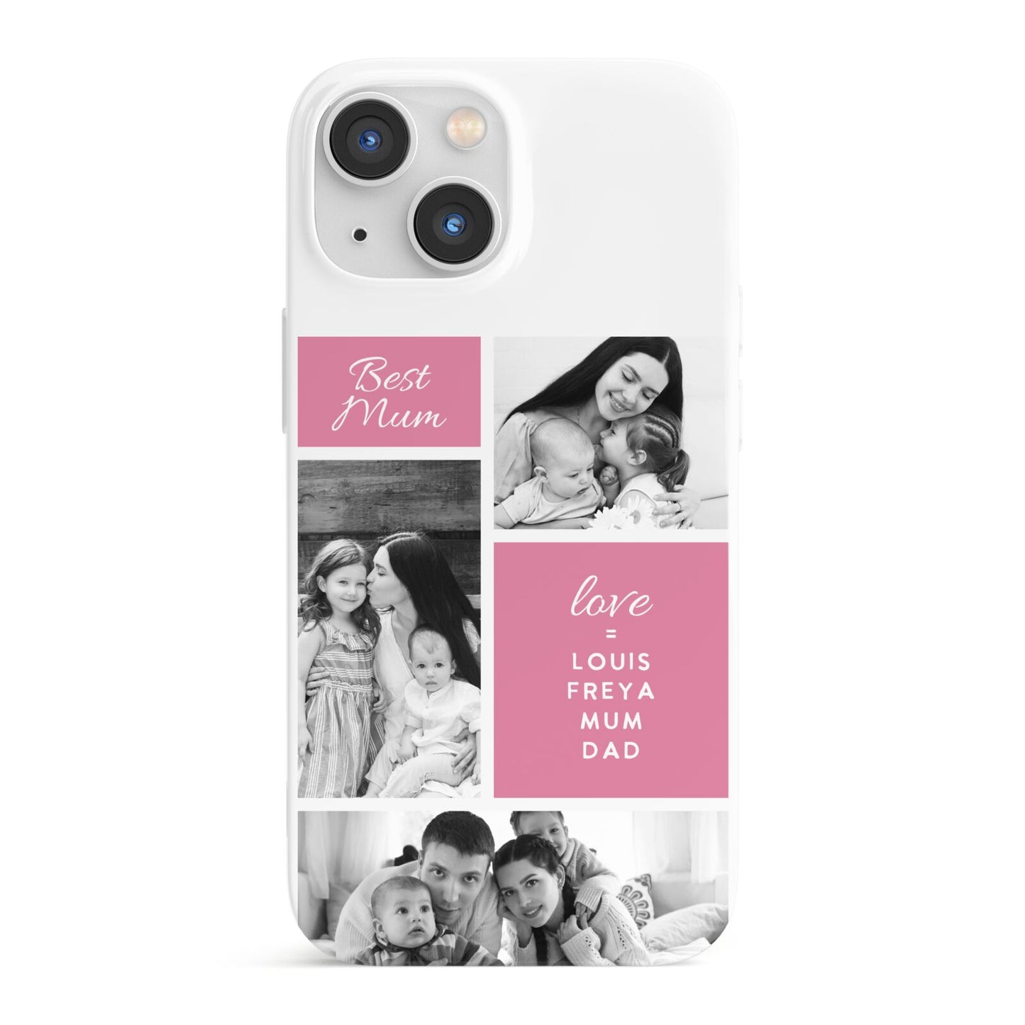 Best Mum Photo Collage Personalised iPhone 13 Mini Full Wrap 3D Snap Case