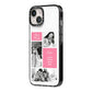 Best Mum Photo Collage Personalised iPhone 14 Black Impact Case Side Angle on Silver phone