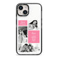 Best Mum Photo Collage Personalised iPhone 14 Black Impact Case on Silver phone