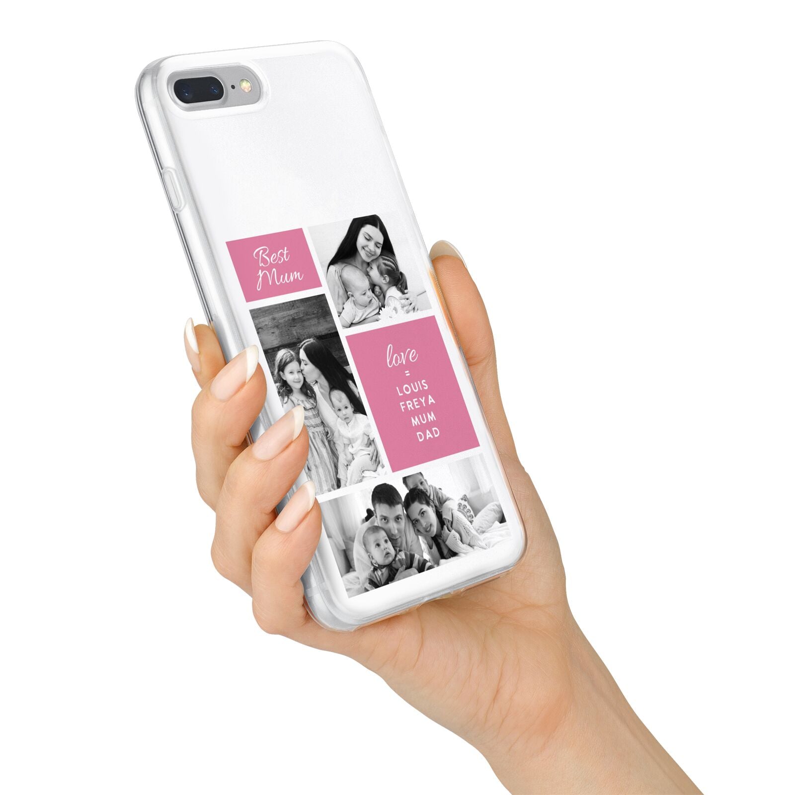 Best Mum Photo Collage Personalised iPhone 7 Plus Bumper Case on Silver iPhone Alternative Image
