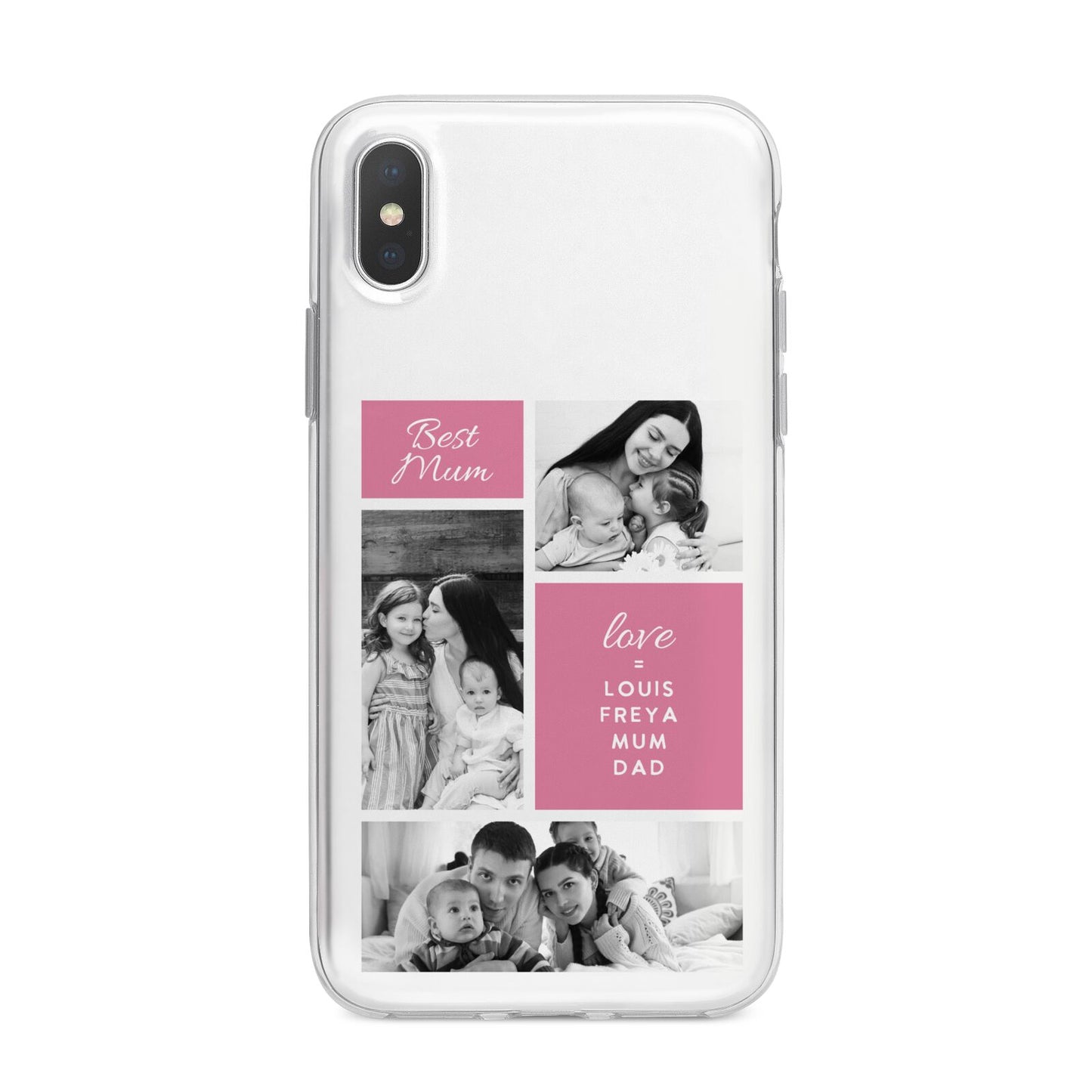 Best Mum Photo Collage Personalised iPhone X Bumper Case on Silver iPhone Alternative Image 1