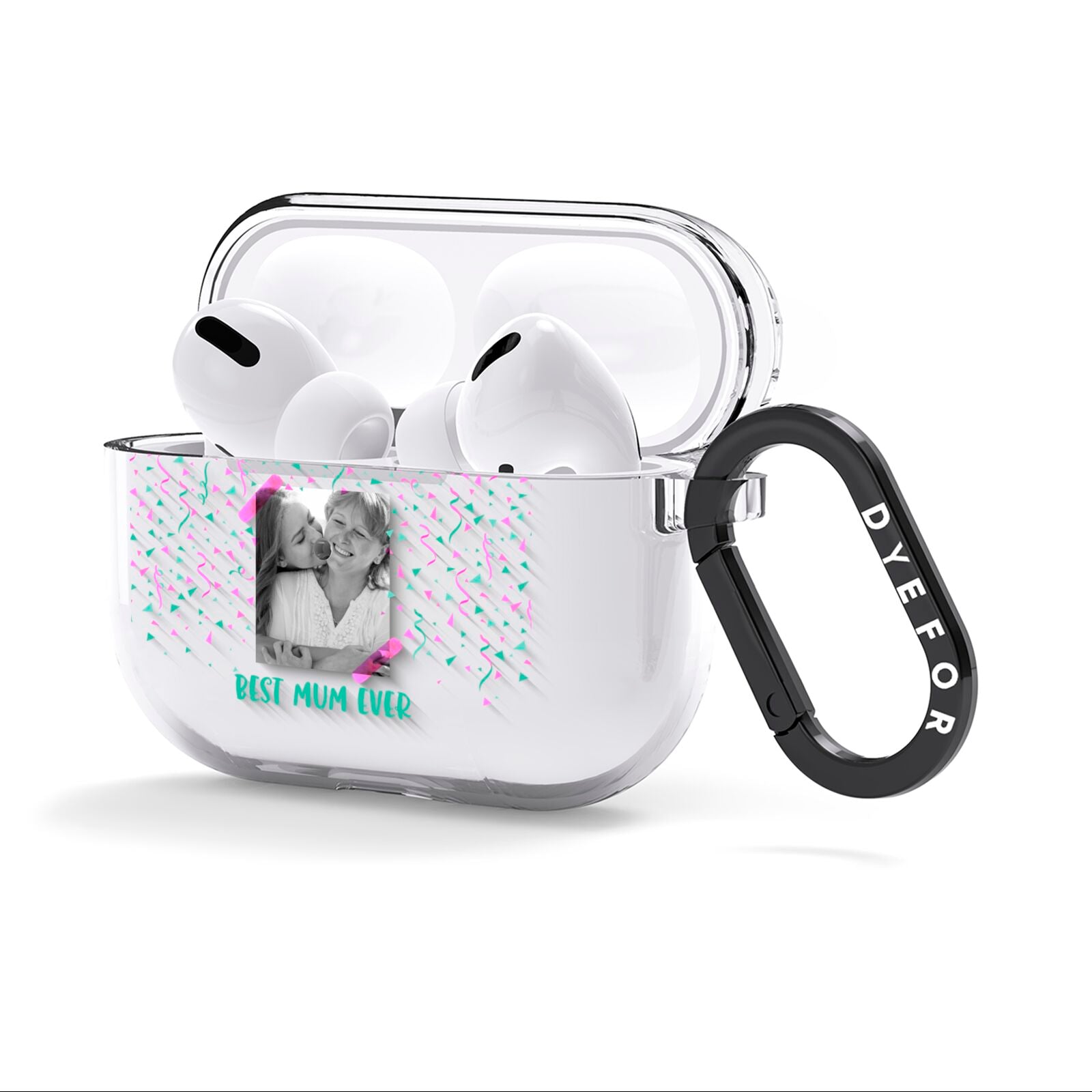 Best Mum Photo Upload Mothers Day AirPods Clear Case 3rd Gen Side Image