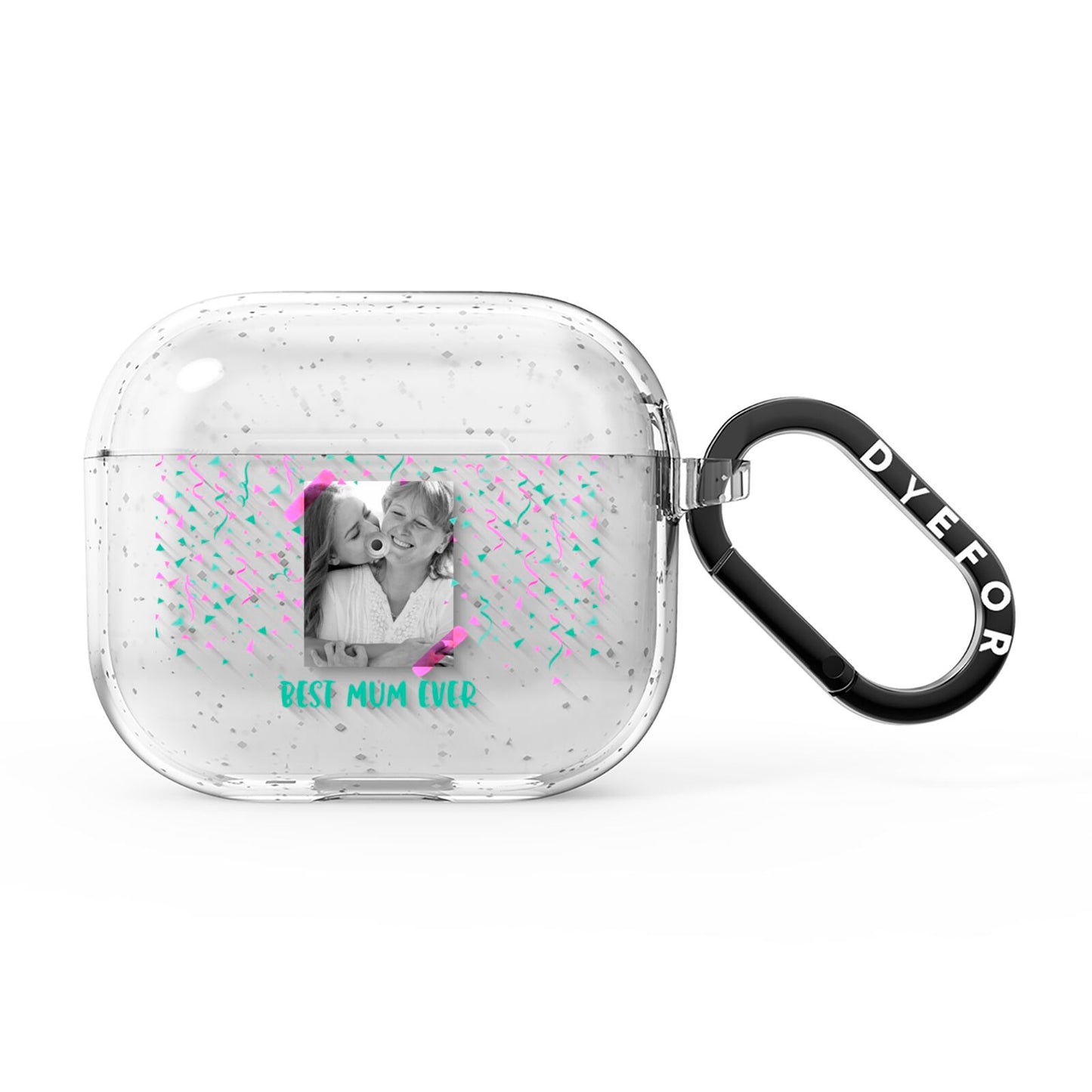 Best Mum Photo Upload Mothers Day AirPods Glitter Case 3rd Gen