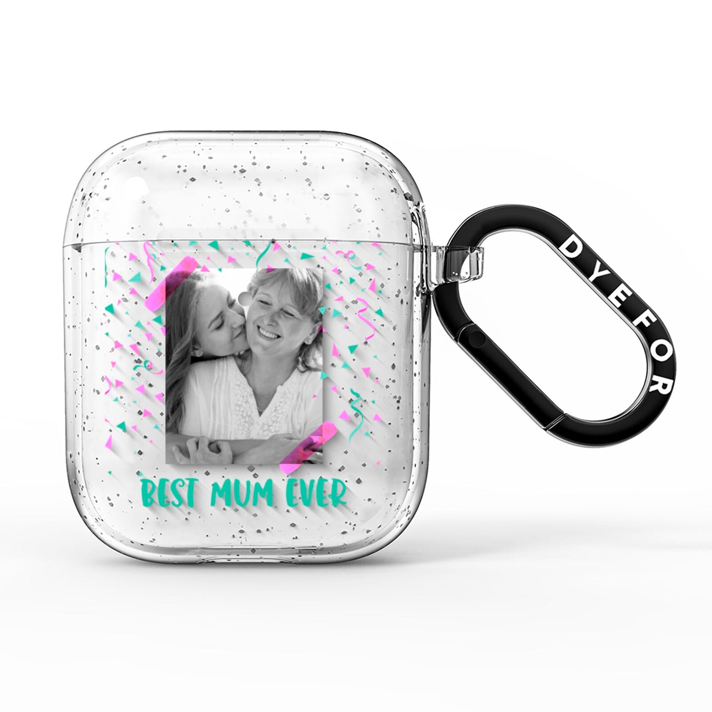 Best Mum Photo Upload Mothers Day AirPods Glitter Case