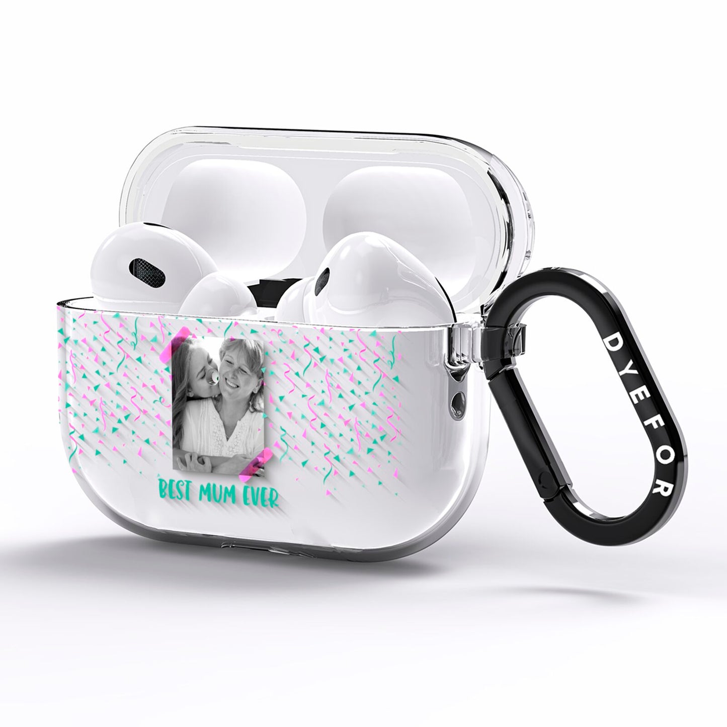 Best Mum Photo Upload Mothers Day AirPods Pro Clear Case Side Image