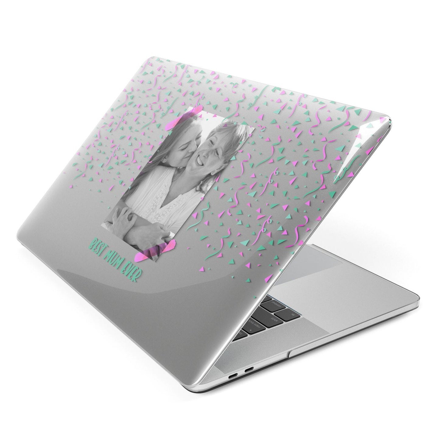 Best Mum Photo Upload Mothers Day Apple MacBook Case Side View