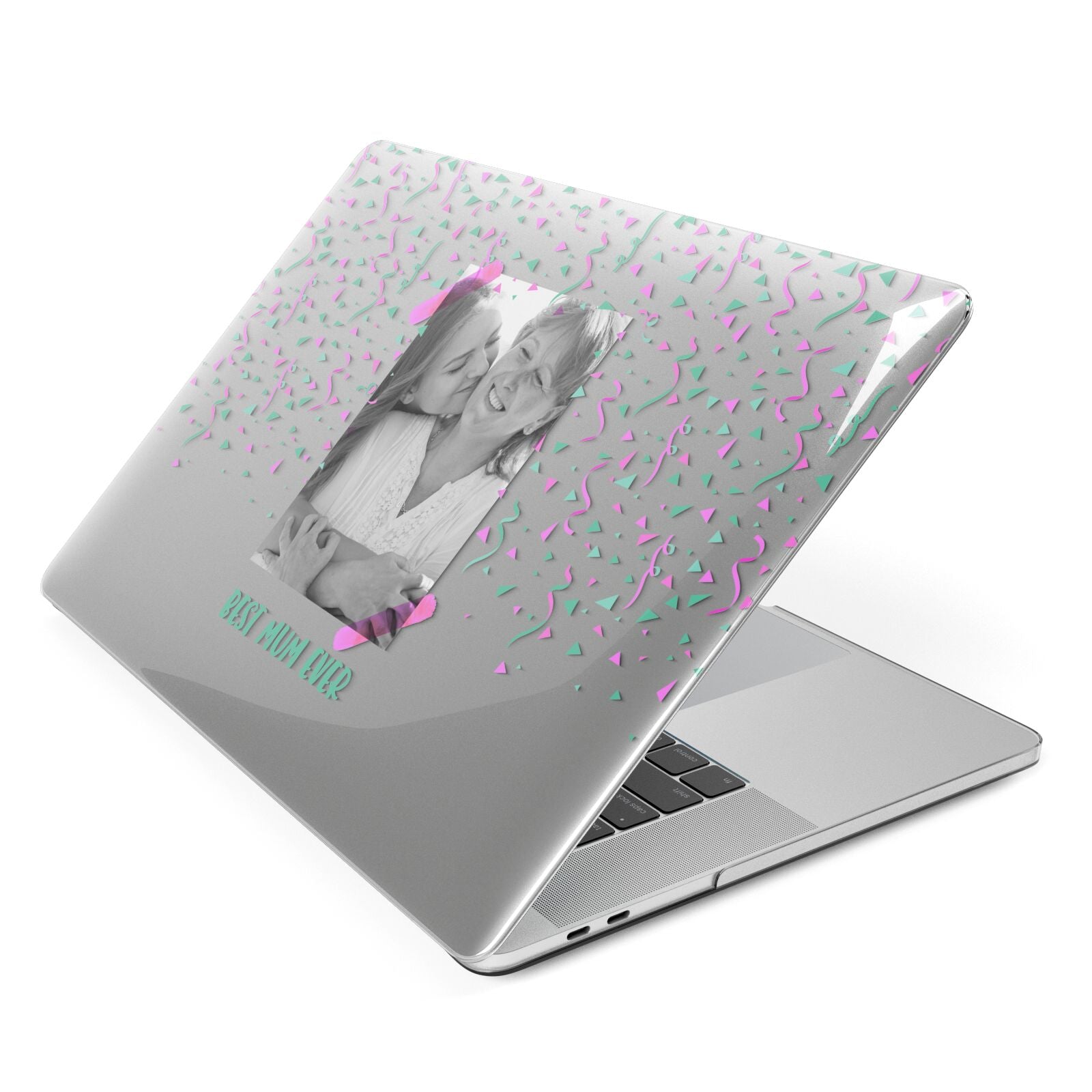 Best Mum Photo Upload Mothers Day Apple MacBook Case Side View