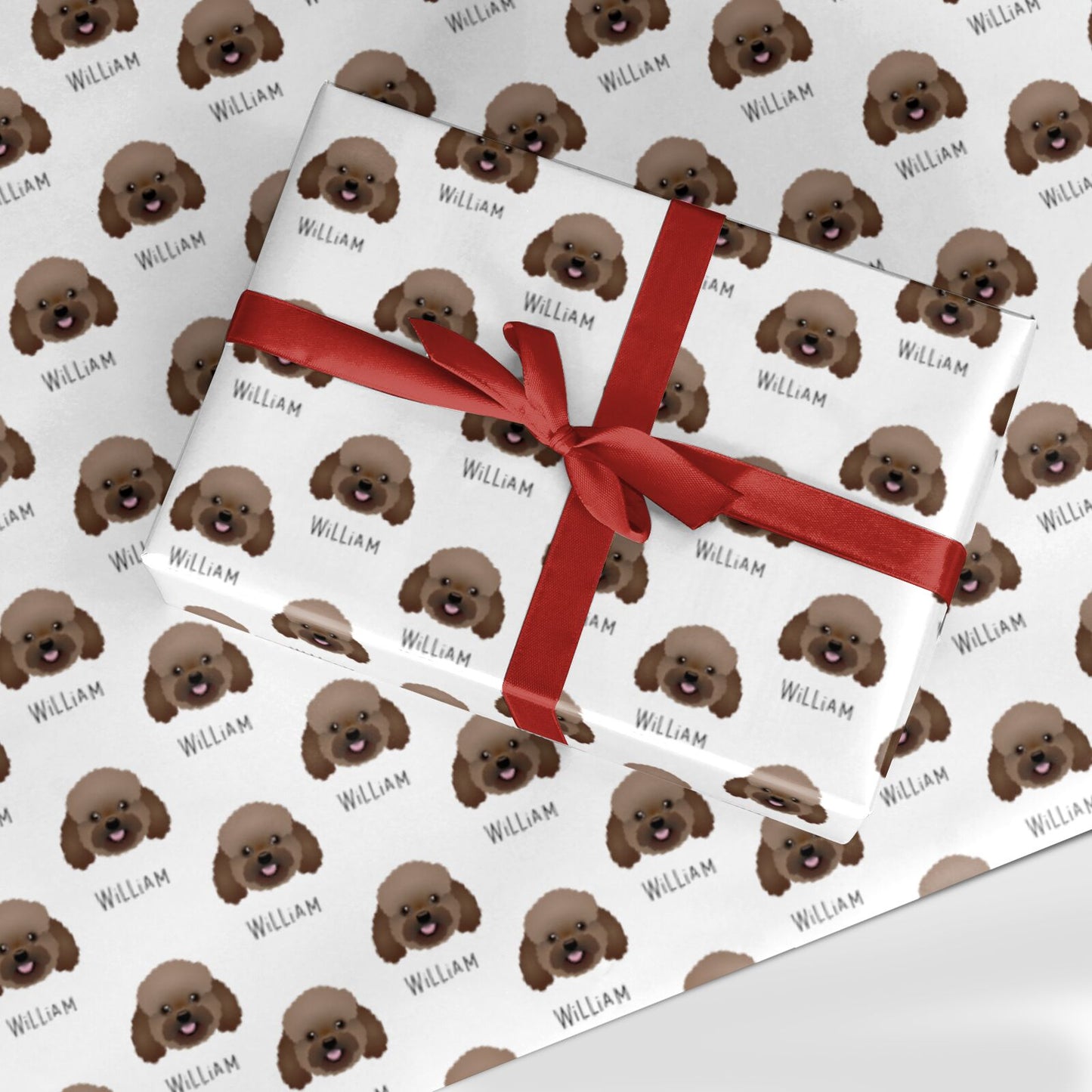 Bich poo Icon with Name Custom Wrapping Paper