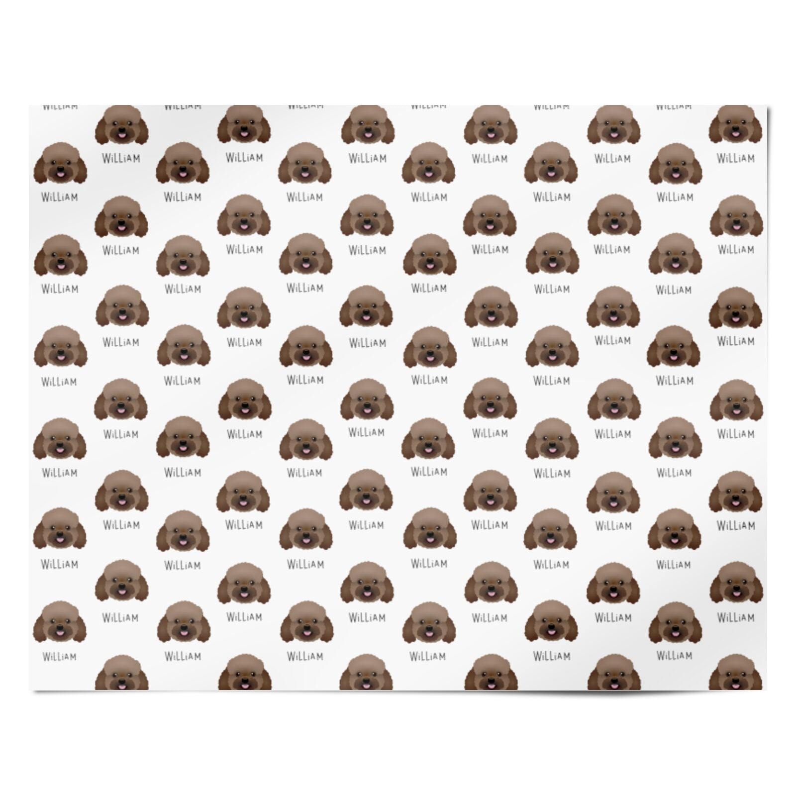 Bich poo Icon with Name Personalised Wrapping Paper Alternative