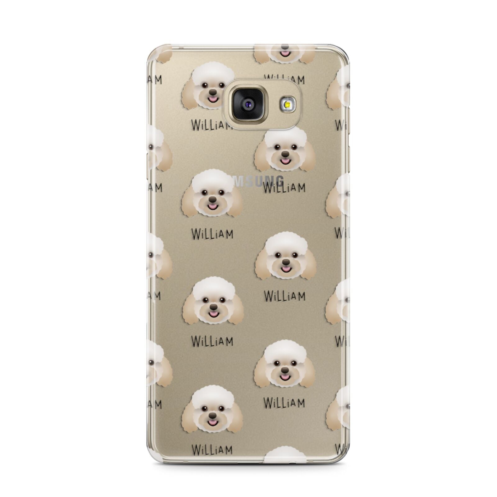 Bich poo Icon with Name Samsung Galaxy A7 2016 Case on gold phone