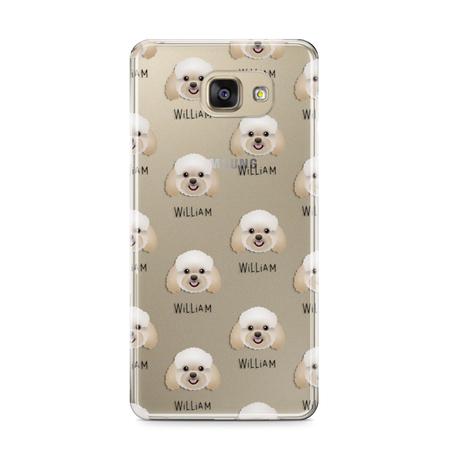 Bich poo Icon with Name Samsung Galaxy A9 2016 Case on gold phone