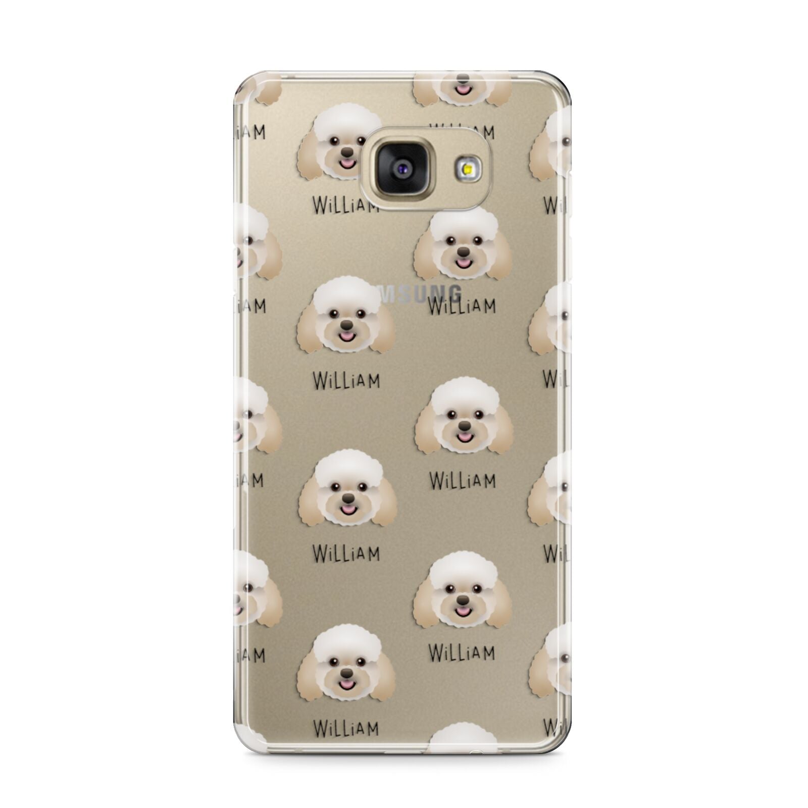 Bich poo Icon with Name Samsung Galaxy A9 2016 Case on gold phone