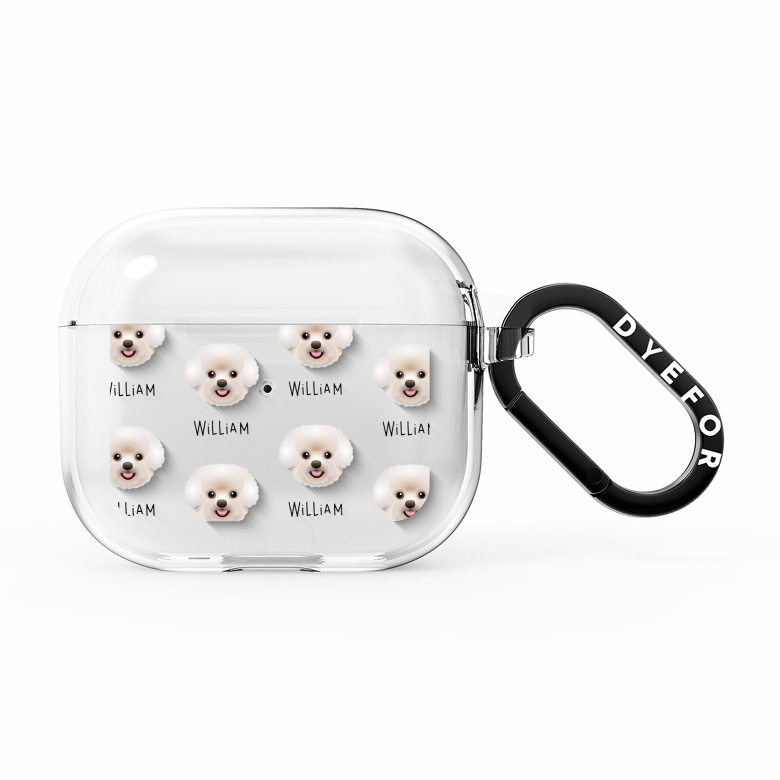 Bichon Frise Icon with Name AirPods Clear Case 3rd Gen