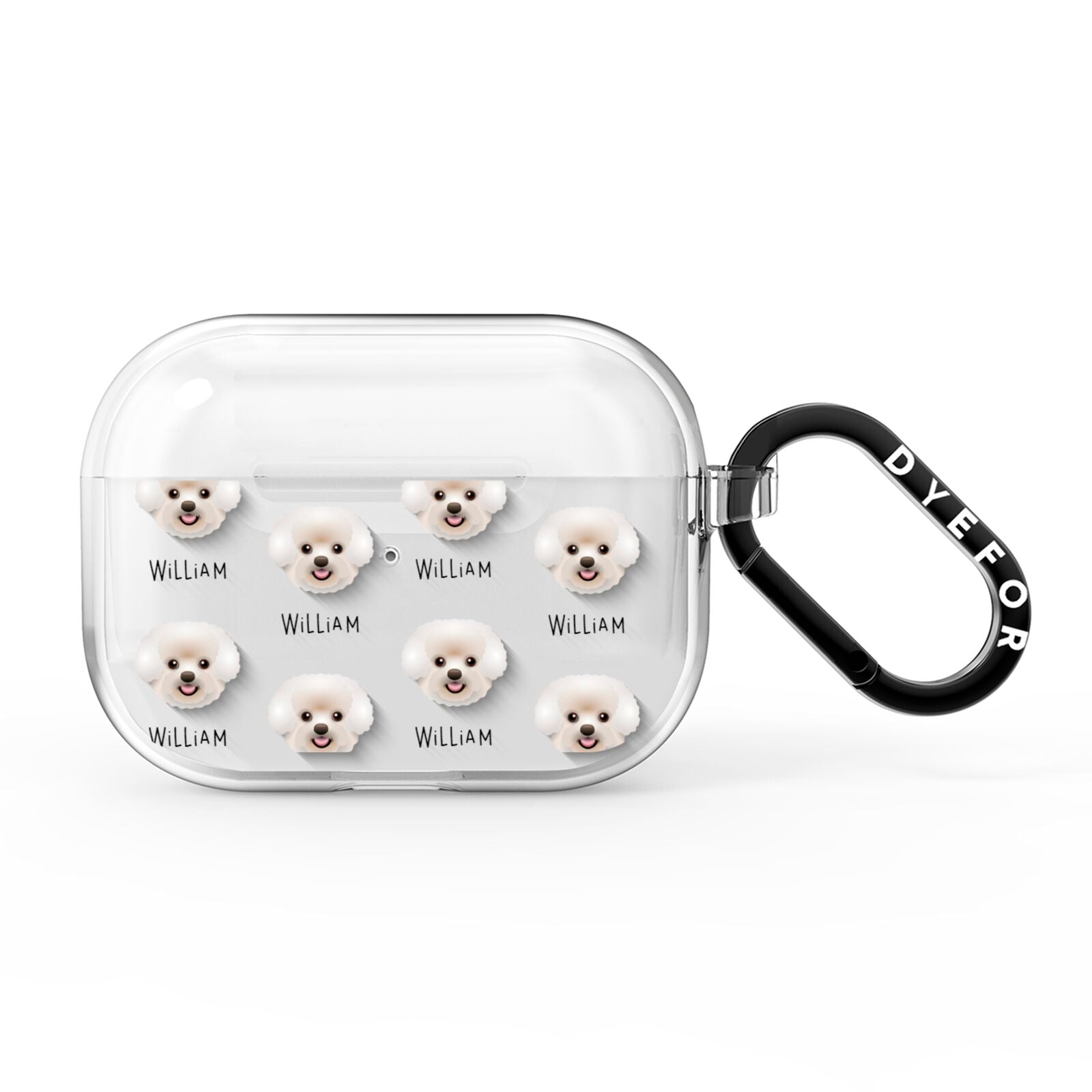 Bichon Frise Icon with Name AirPods Pro Clear Case