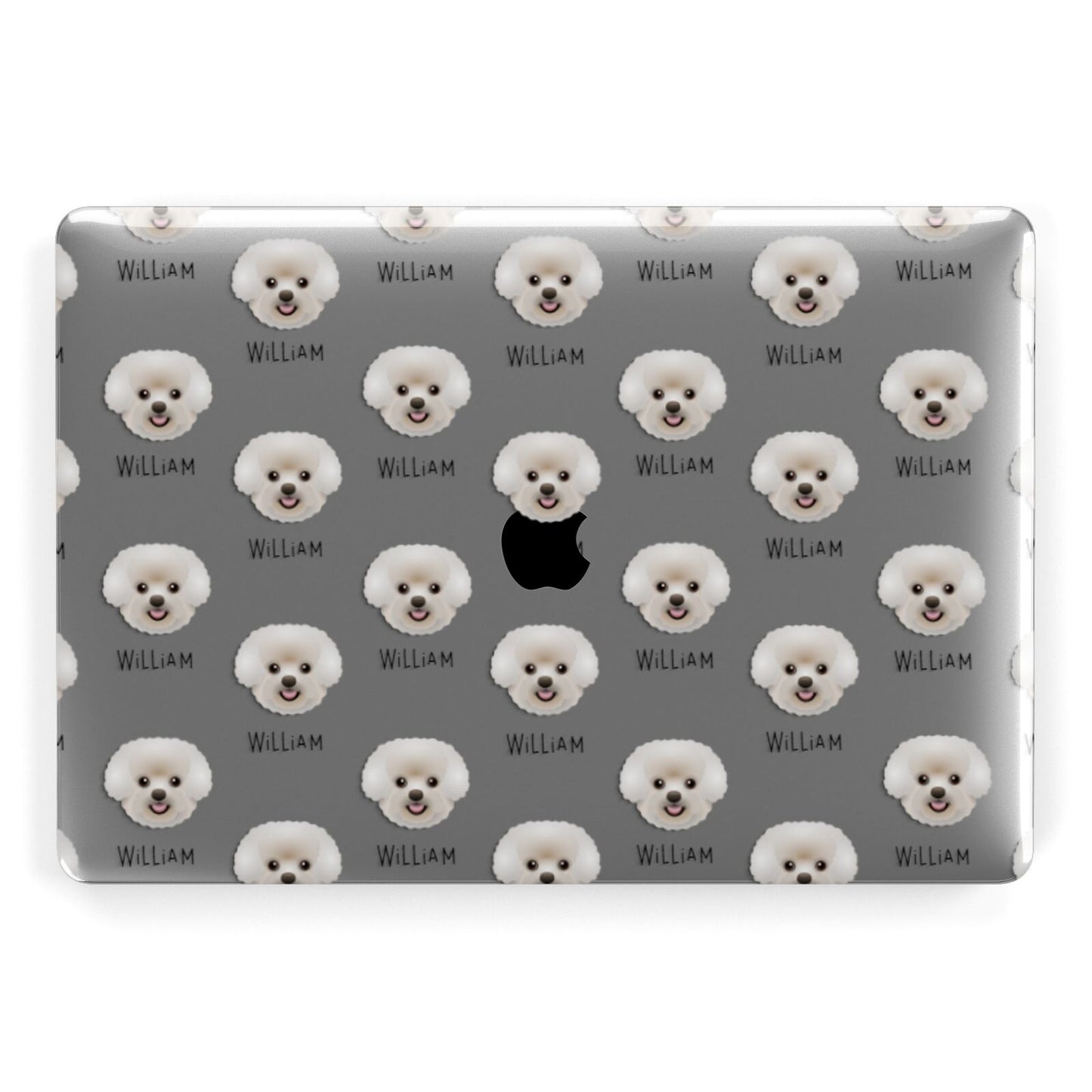 Bichon Frise Icon with Name Apple MacBook Case