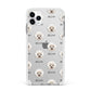 Bichon Frise Icon with Name Apple iPhone 11 Pro Max in Silver with White Impact Case