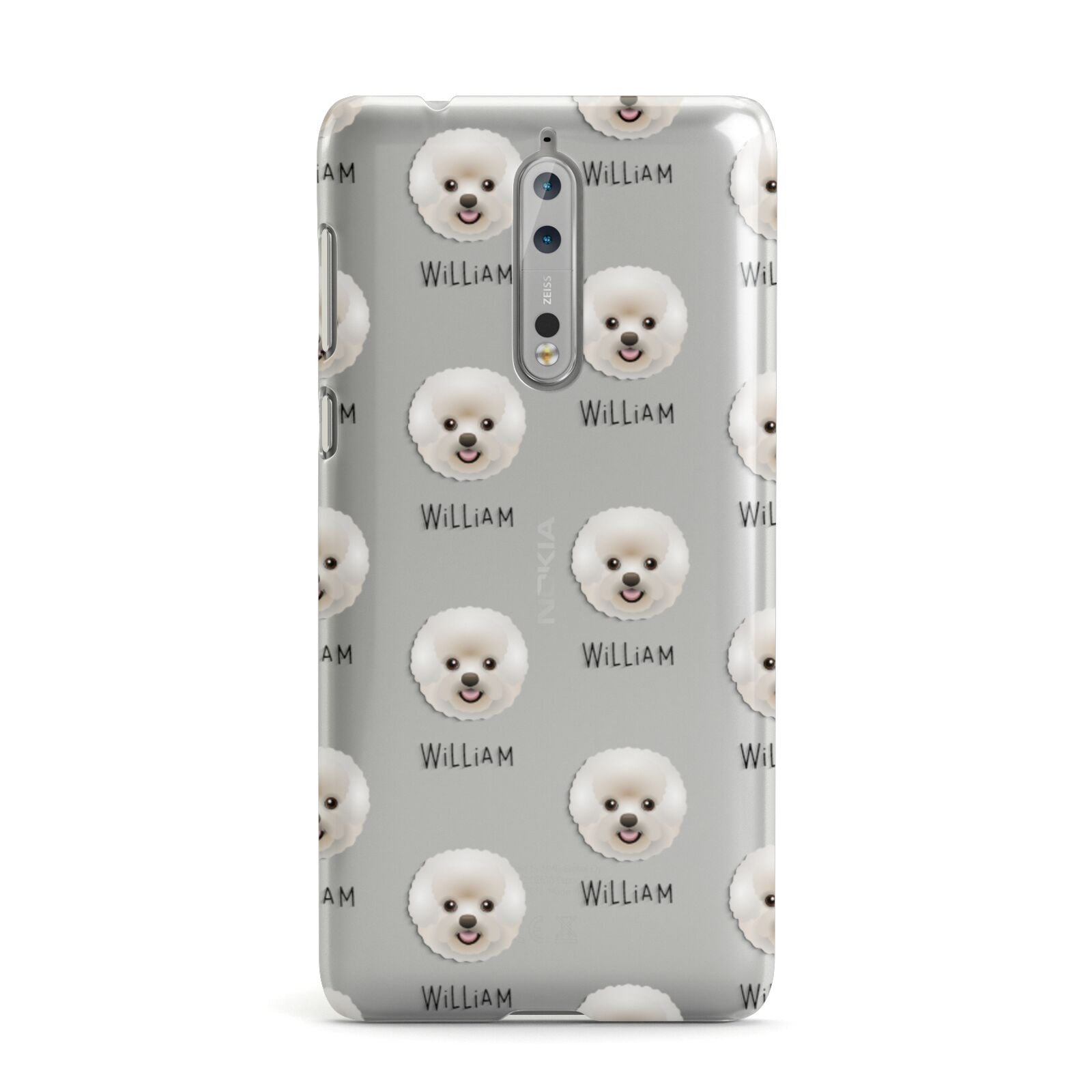 Bichon Frise Icon with Name Nokia Case