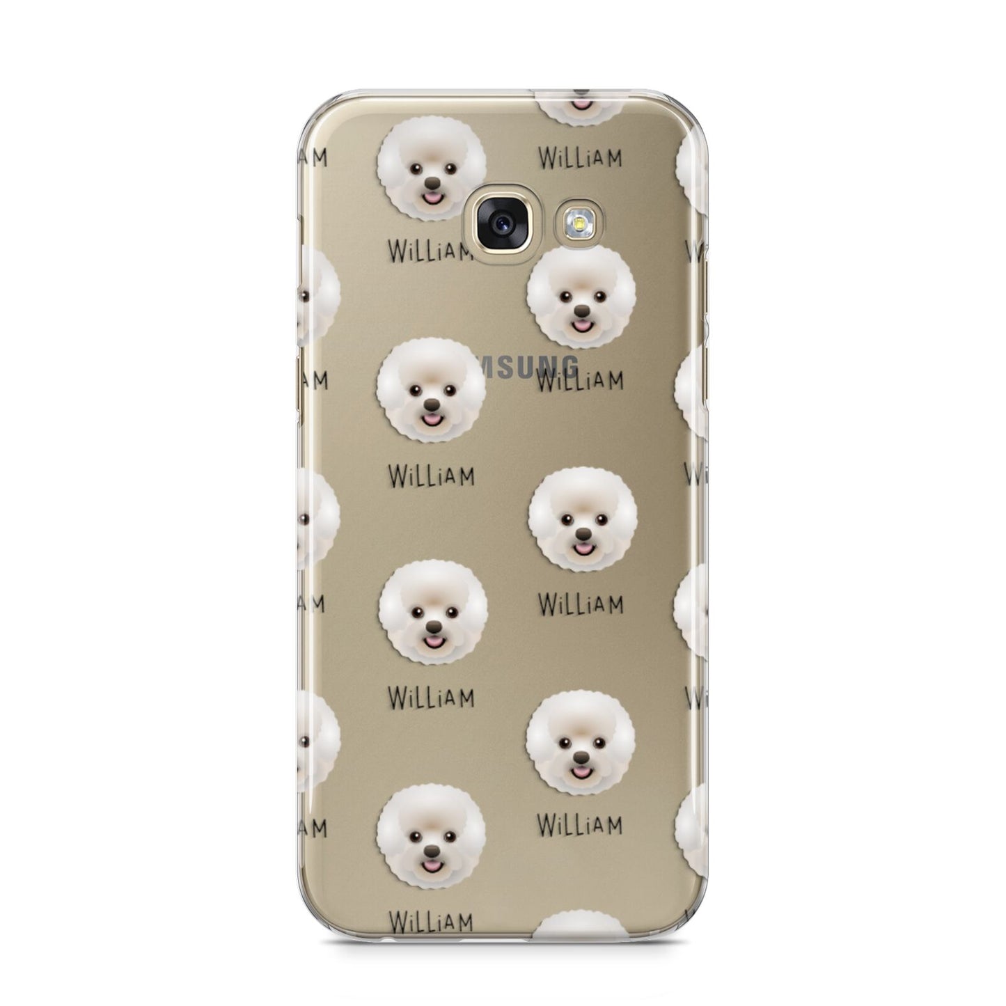 Bichon Frise Icon with Name Samsung Galaxy A5 2017 Case on gold phone