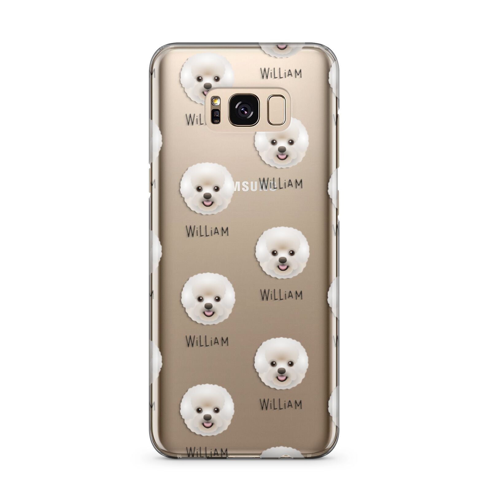 Bichon Frise Icon with Name Samsung Galaxy S8 Plus Case