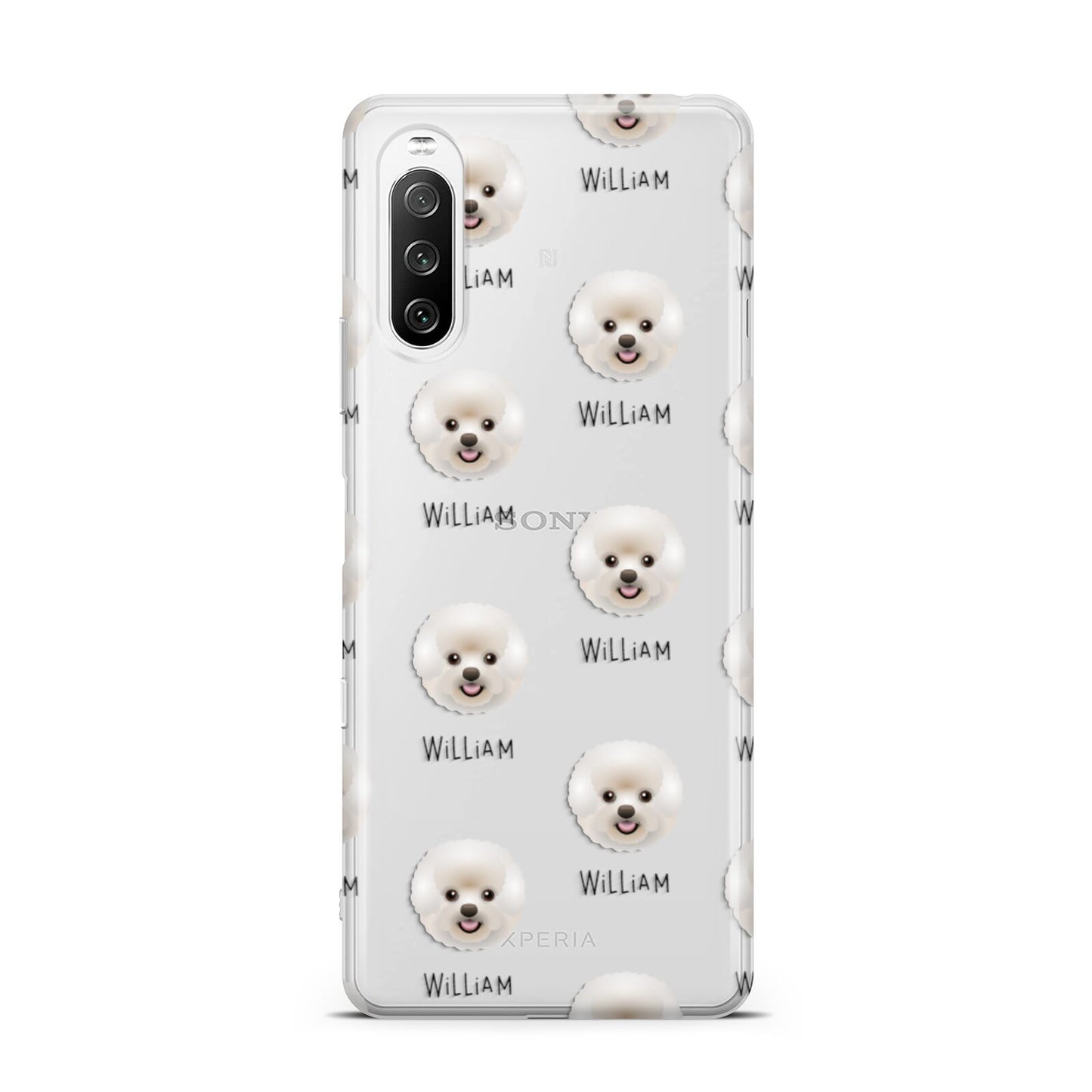 Bichon Frise Icon with Name Sony Xperia 10 III Case