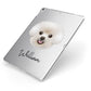Bichon Frise Personalised Apple iPad Case on Silver iPad Side View