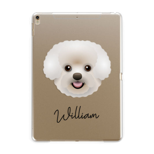 Bichon Frise Personalised Apple iPad Gold Case