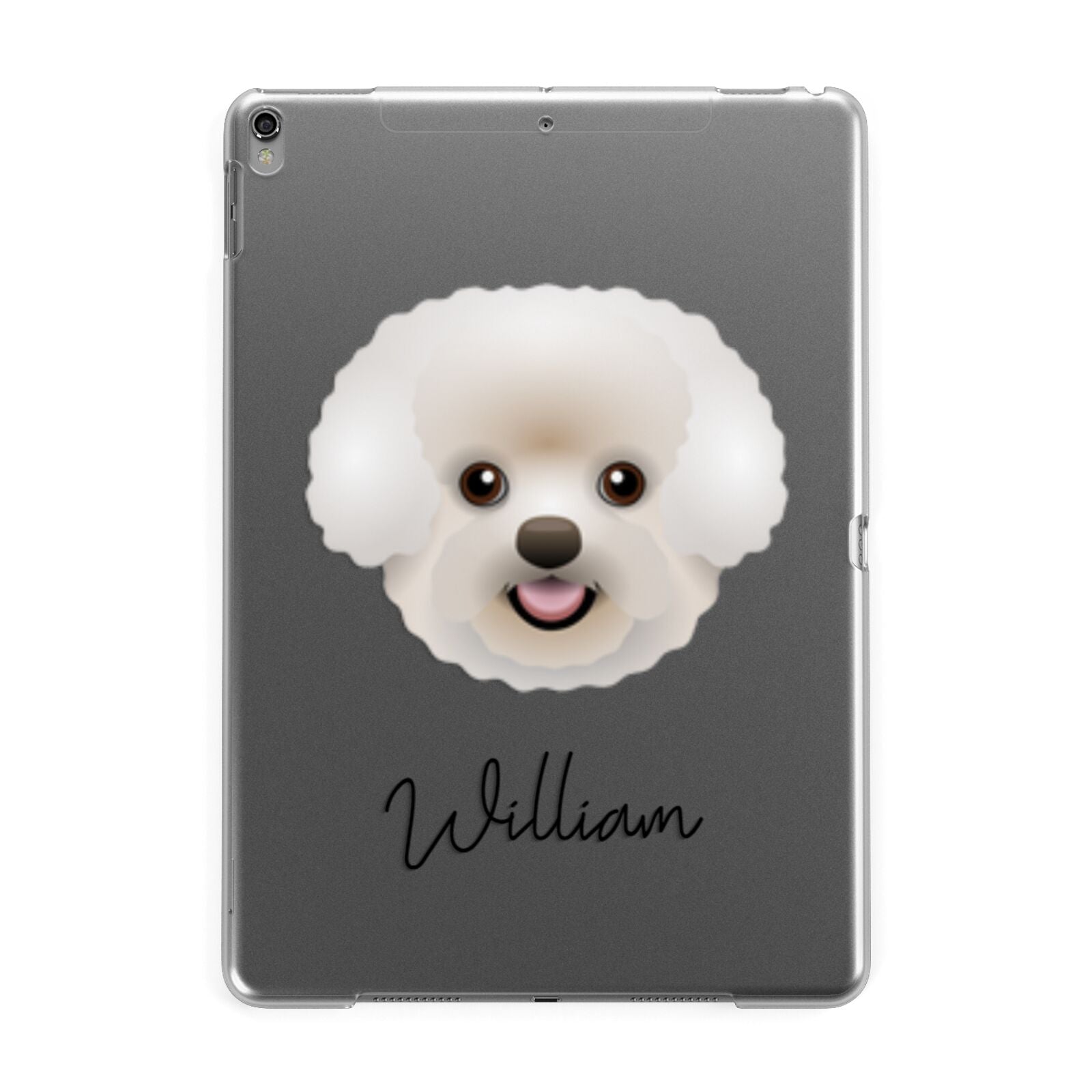 Bichon Frise Personalised Apple iPad Grey Case