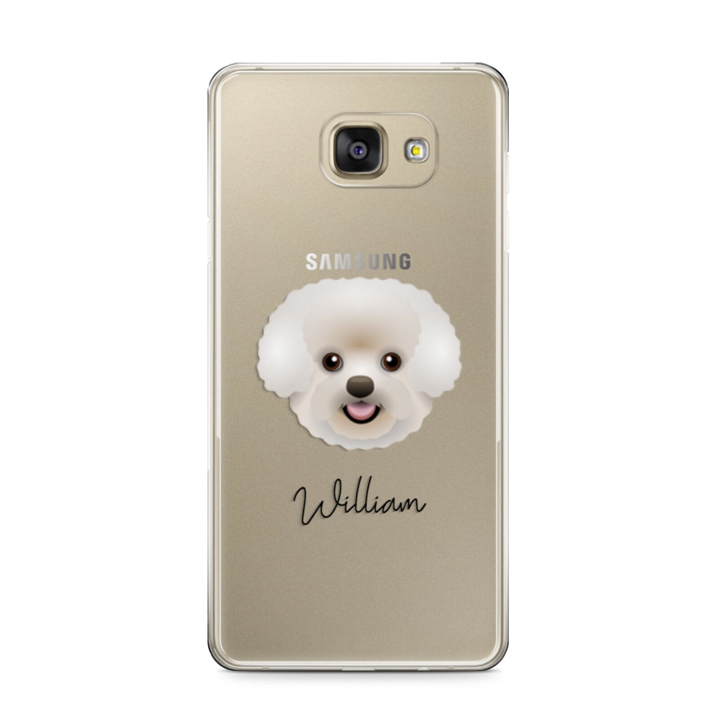 Bichon Frise Personalised Samsung Galaxy A9 2016 Case on gold phone